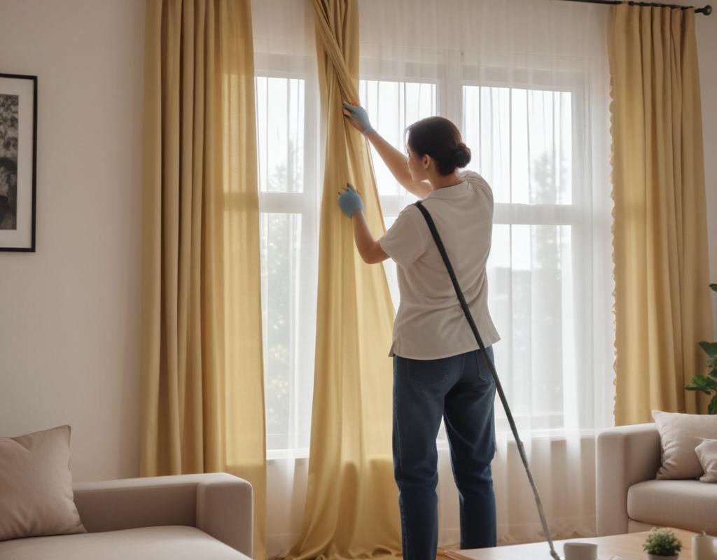 Химчистка штор на дому без снятия: как проходит процедура Химчистка штор на дому без снятия: как проходит процедура