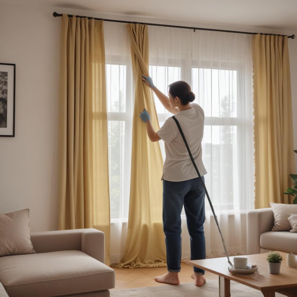 Химчистка штор на дому без снятия: как проходит процедура