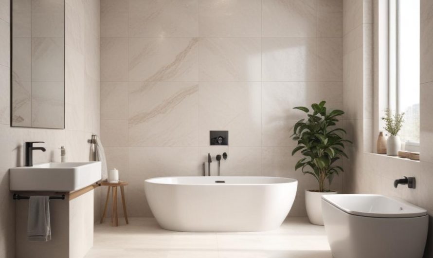 Керамогранит для отделки ванной комнаты