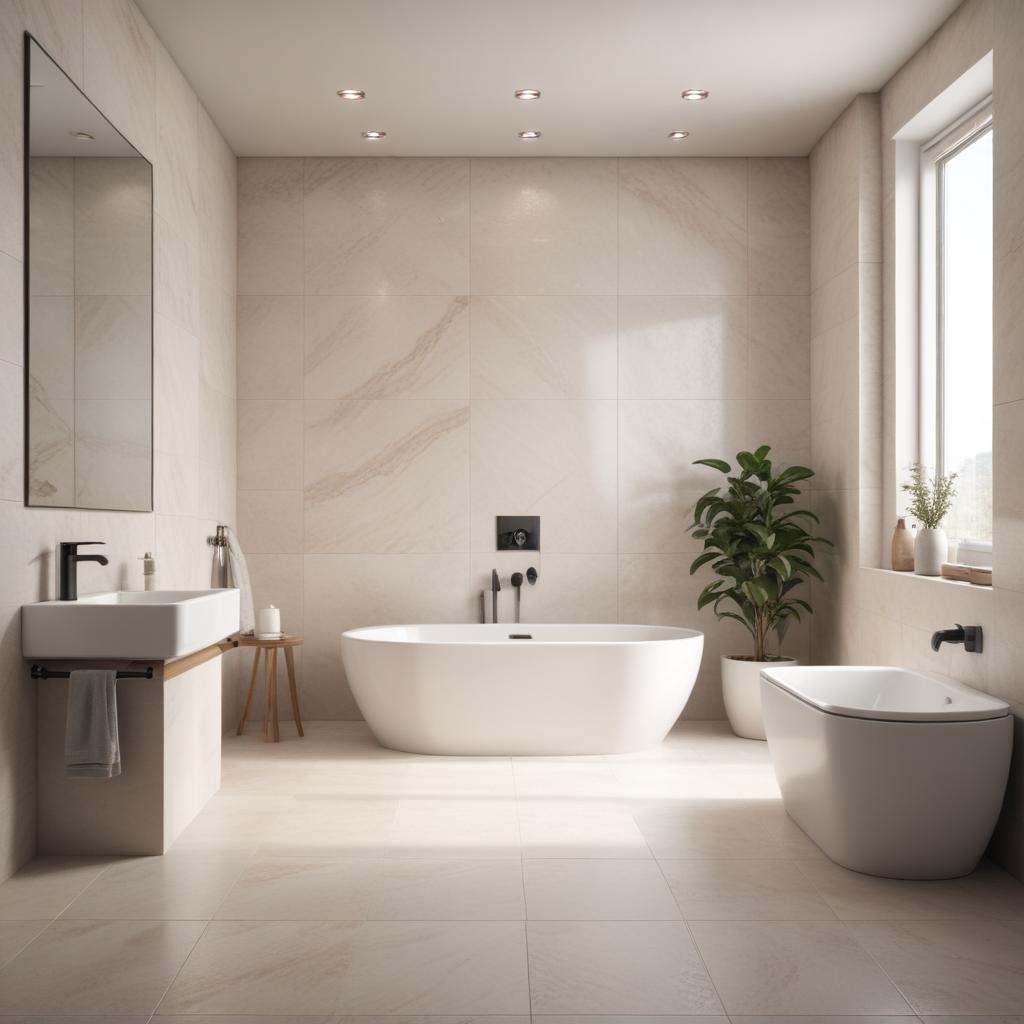 Керамогранит для отделки ванной комнаты